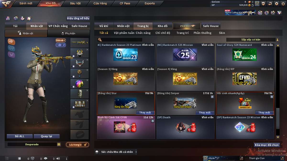 shop acc cf uy tin gia re